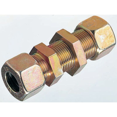 Parker Hydraulic Bulkhead Compression Tube Fitting M16 x 1.5 Made From Chromium Free Zinc Plated Steel