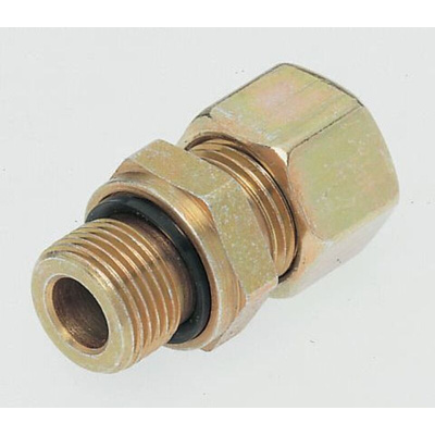Parker GE-R-ED Series Straight Threaded Adaptor, G 3/8 Male to Push In 8 mm, Threaded-to-Tube Connection Style