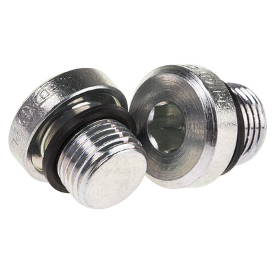 Parker, Steel Hydraulic Blanking Plug, Max Operating Pressure 400 bar, Thread Size 1/8 in
