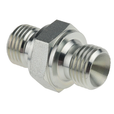 Parker Hydraulic Straight Threaded Adaptor G 1/4 Male to G 1/4 Male, 4HMK4S