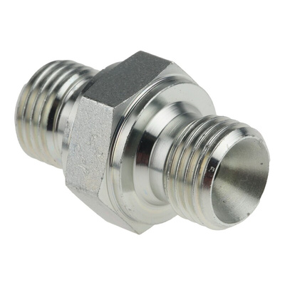 Parker Hydraulic Straight Threaded Adaptor G 1/4 Male to G 1/4 Male, 4HMK4S