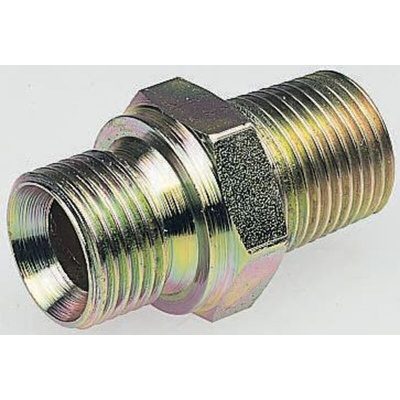 Parker Hydraulic Straight Threaded Adaptor G 1 Male to R 1 Male, 16F3MK4S