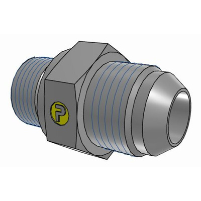 Parker Hydraulic Male Stud M20 Male to UNF 7/8-14 Male, 10M20F82EDMXS