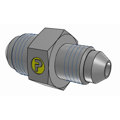 Parker Hydraulic Union Straight Threaded Adaptor UNF 9/16-18 Male to UNF 7/16-20 Male, 6-4HMTXS