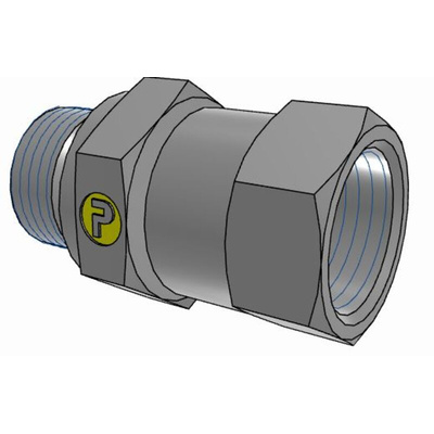 Parker Hydraulic Male Stud M18 Male to UNF 3/4-16 Female, 8M18F682EDMXS
