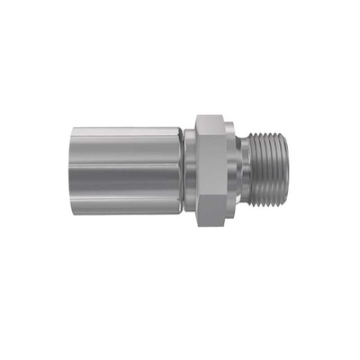 Parker Hydraulic Straight Compression Tube Fitting 1/2 in Hose to Push In 1/2 in, 1D946-8-8