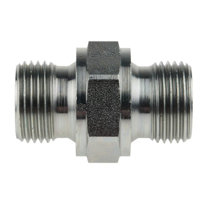 Parker Hydraulic Straight Threaded Adaptor G 3/8 Male to G 3/8 Male, 6HMK4S