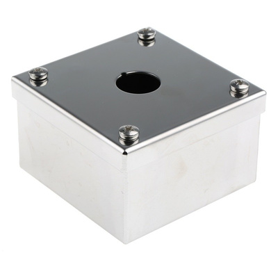 Stainless Steel ABB Compact Push Button Enclosure - 1 Hole 22mm Diameter