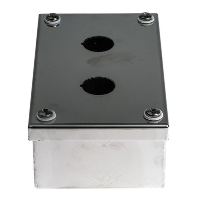 Stainless Steel ABB Compact Push Button Enclosure - 2 Hole 22mm Diameter