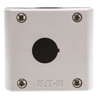 Eaton Grey Plastic M22 Push Button Enclosure - 1 Hole 22mm Diameter