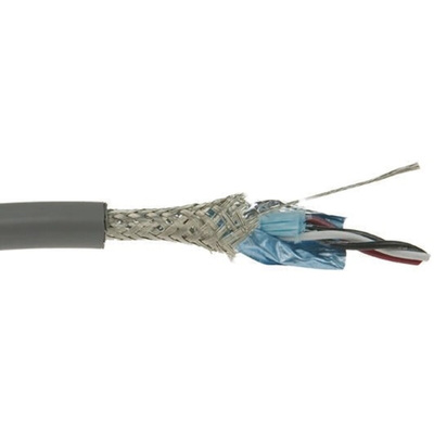 Alpha Wire Twisted Pair Data Cable, 2 Pairs, 0.38 mm², 4 Cores, 22 AWG, Screened, 30m, Black Sheath