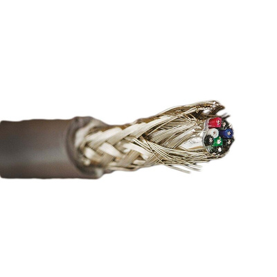 Alpha Wire Twisted Pair Data Cable, 4 Pairs, 0.14 mm², 8 Cores, 26 AWG, Screened, 30m, Grey Sheath