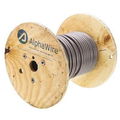 Alpha Wire Twisted Pair Data Cable, 6 Pairs, 0.2 mm², 12 Cores, 24 AWG, Screened, 30m, Grey Sheath