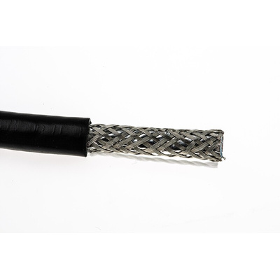 Alpha Wire Twisted Pair Data Cable, 2 Pairs, 0.23 mm², 4 Cores, 24 AWG, Screened, 30m, Black Sheath