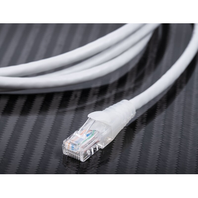 RS PRO Cat5e Male RJ45 to Male RJ45 Ethernet Cable, U/UTP, Grey PVC Sheath, 1m