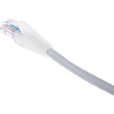 RS PRO Cat5e Male RJ45 to Male RJ45 Ethernet Cable, U/UTP, Grey PVC Sheath, 1m