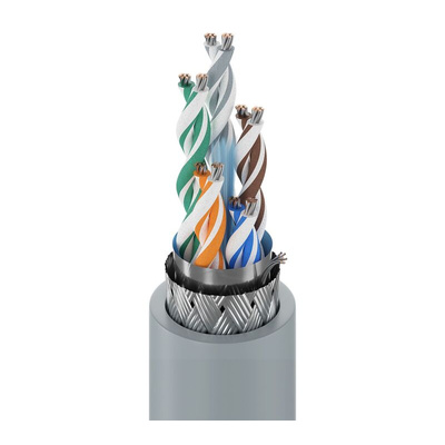 Belden Twisted Pair Data Cable, 5 Pairs, 0.22 mm², 10 Cores, 24 AWG, Screened, 152m, Chrome Sheath
