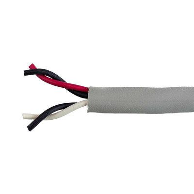 Alpha Wire Twisted Pair Data Cable, 2 Pairs, 0.09 mm², 4 Cores, 28 AWG, Unscreened, 30m, Grey Sheath