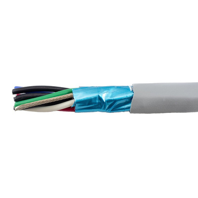 Alpha Wire Twisted Pair Data Cable, 4 Pairs, 0.24 mm², 8 Cores, 24 AWG, Screened, 305m, Grey Sheath