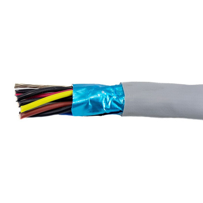Alpha Wire Twisted Pair Data Cable, 6 Pairs, 0.24 mm², 12 Cores, 24 AWG, Screened, 30m, Grey Sheath