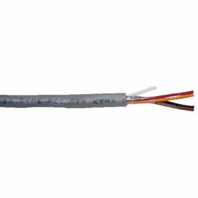 Alpha Wire Twisted Pair Data Cable, 9 Pairs, 0.25 mm², 18 Cores, 24 AWG, Screened, 100m, Grey Sheath