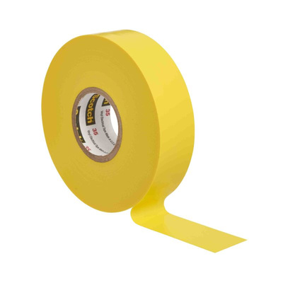 3M Scotch 35 Yellow PVC Electrical Tape, 19mm x 20m