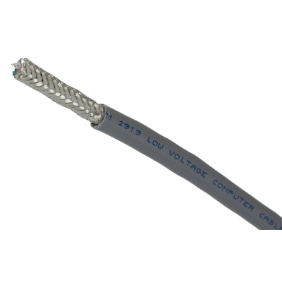 Belden Twisted Pair Data Cable, 2 Pairs, 0.25 mm², 4 Cores, 24 AWG, Screened, 30m, Chrome Sheath