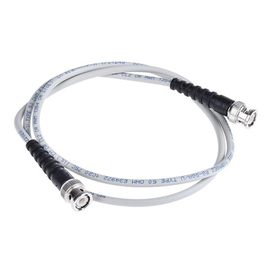 RS PRO Male BNC to Male BNC Coaxial Cable, 1m, Terminated