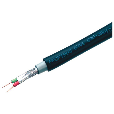 Siemens Data Cable, 91.6 mm², 2 Cores, Screened, 20m, Black Sheath