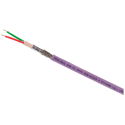 Siemens Data Cable, 50.26 mm², 2 Cores, Screened, 20m, Violet Sheath