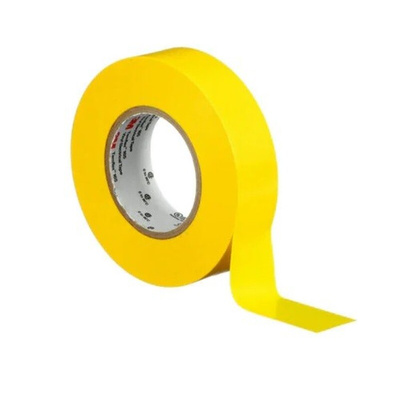 3M Temflex Yellow Vinyl Electrical Tape, 19mm x 20m