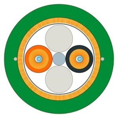 Siemens Multicore Industrial Cable, 2 Cores, 150m, Green Sheath