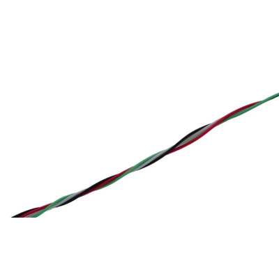 MICROWIRES Twisted Twisted Pair Cable, 0.13 mm2, 4 Cores, 26 AWG, Unscreened, 100m, Grey Sheath