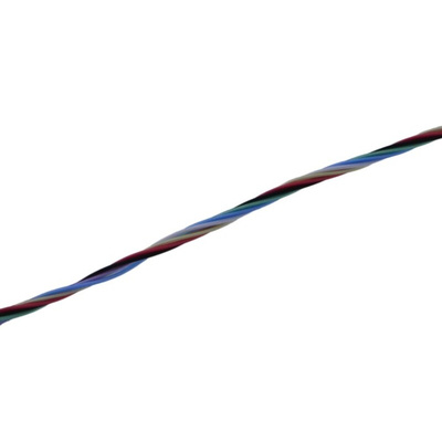 MICROWIRES Twisted Twisted Pair Cable, 0.13 mm2, 7 Cores, 26 AWG, Unscreened, 100m, Grey Sheath