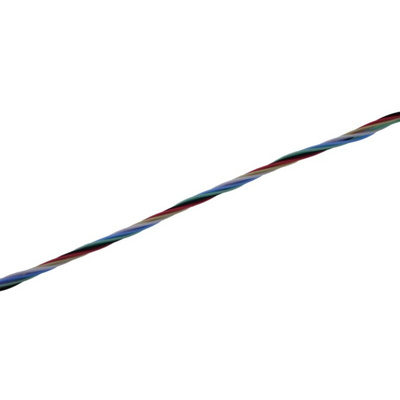 MICROWIRES Twisted Twisted Pair Cable, 0.08 mm2, 5 Cores, 28 AWG, Unscreened, 100m, Grey Sheath