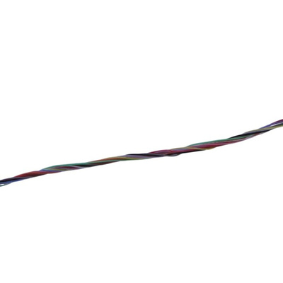 MICROWIRES Twisted Twisted Pair Cable, 0.05 mm2, 12 Cores, 30 AWG, Unscreened, 100m, Grey Sheath