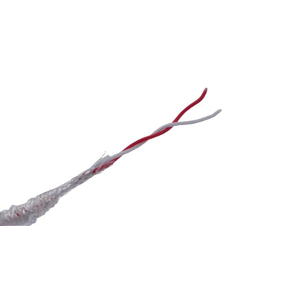 MICROWIRES Twisted Twisted Pair Cable, 0.08 mm2, 2 Cores, 28 AWG, Screened, 100m, Grey Sheath