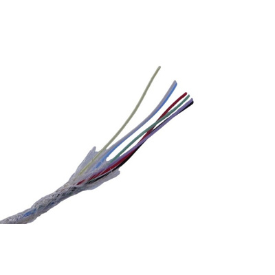 MICROWIRES Twisted Twisted Pair Cable, 0.13 mm2, 7 Cores, 26 AWG, Screened, 100m, Grey Sheath