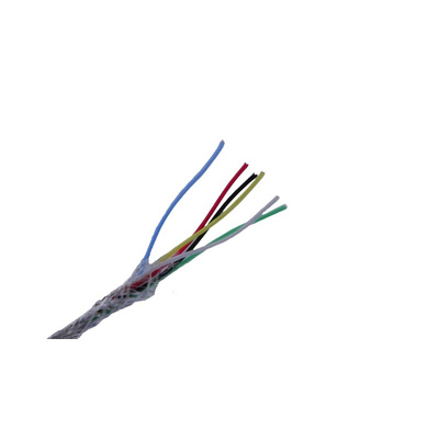 MICROWIRES Twisted Twisted Pair Cable, 0.08 mm2, 6 Cores, 28 AWG, Screened, 100m, Grey Sheath