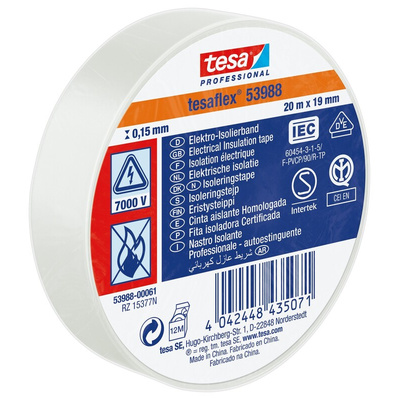 SPVC ELECTRICAL Silver PVC Electrical Insulation Tape, 19mm x 20m