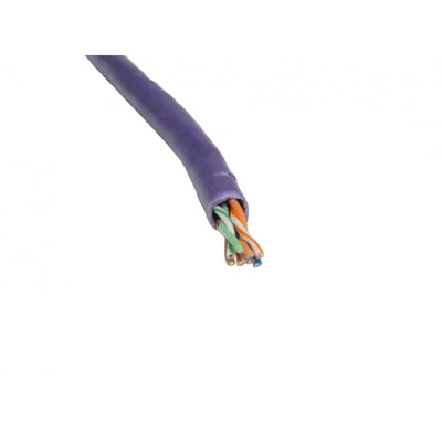 Twisted Pair Twisted Pair Cable, 24 AWG, Unscreened, 305m, Purple Sheath