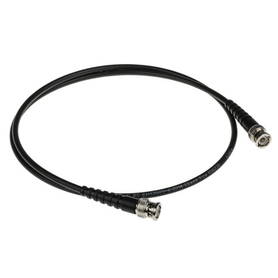 RS PRO Male BNC to Male BNC Coaxial Cable, 1m, RG58 Coaxial, Terminated