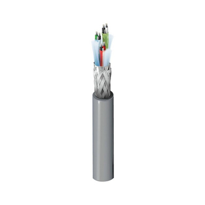 Belden Twisted Pair Data Cable, 3 Pairs, 0.2 mm², 6 Cores, 24 AWG, Screened, 152m, Chrome Sheath