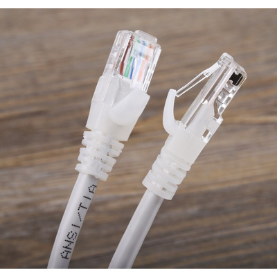 RS PRO Cat5e Male RJ45 to Male RJ45 Ethernet Cable, U/UTP, Grey PVC Sheath, 0.5m