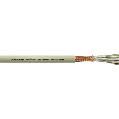 Lapp Twisted Pair Data Cable, 2 Pairs, 0.34 mm², 4 Cores, 22 AWG, Screened, 50m, Grey Sheath