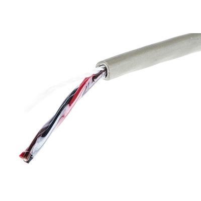 Alpha Wire Multicore Data Cable, 0.35 mm², 3 Cores, 22 AWG, Unscreened, 50m, Grey Sheath