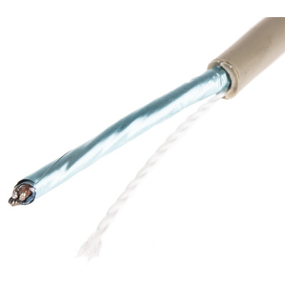 Alpha Wire Multicore Data Cable, 0.09 mm², 2 Cores, 28 AWG, Screened, 50m, Grey Sheath