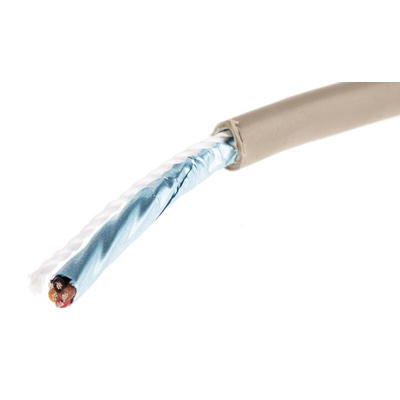 Alpha Wire Multicore Data Cable, 0.14 mm², 4 Cores, 26 AWG, Screened, 50m, Grey Sheath