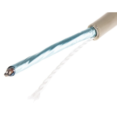 Alpha Wire Multicore Data Cable, 0.35 mm², 2 Cores, 22 AWG, Screened, 50m, Grey Sheath