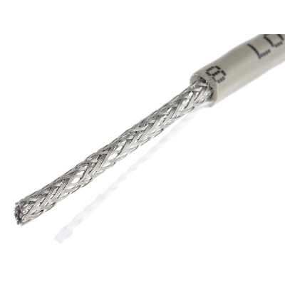 Alpha Wire Multicore Data Cable, 0.14 mm², 2 Cores, 26 AWG, Screened, 50m, Grey Sheath